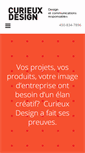 Mobile Screenshot of curieuxdesign.ca