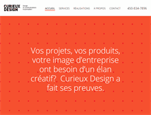 Tablet Screenshot of curieuxdesign.ca